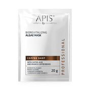 Apis Coffee Shot Biorewitalizująca Maska Algowa Z Kwasem Kawowym I Ziarenkami Kawy Arabica / 20 G