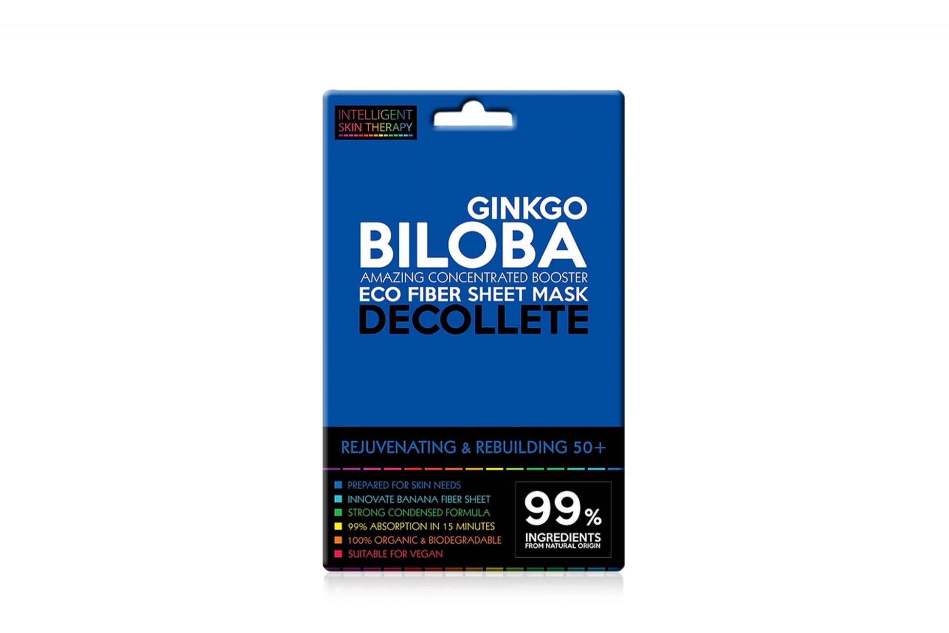 Beautyface Intelligent Skin Therapy Intelligent Gingko Biloba Decollete Mask Wegańska Maska Kompresowa Odmładzająco-Odbudowująca