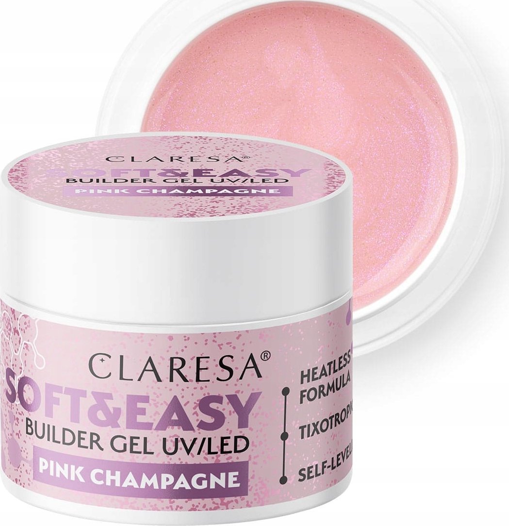 Claresa Soft&Easy Builder Gel UV/LED Żel Budujący - Blinking Pink 90g