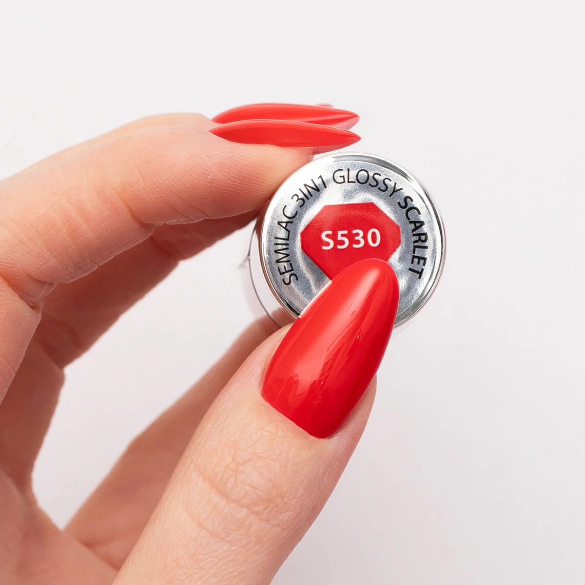 Semilac Lakier Hybrydowy One Step 3in1 Glossy S530 Scarlet 7 ml