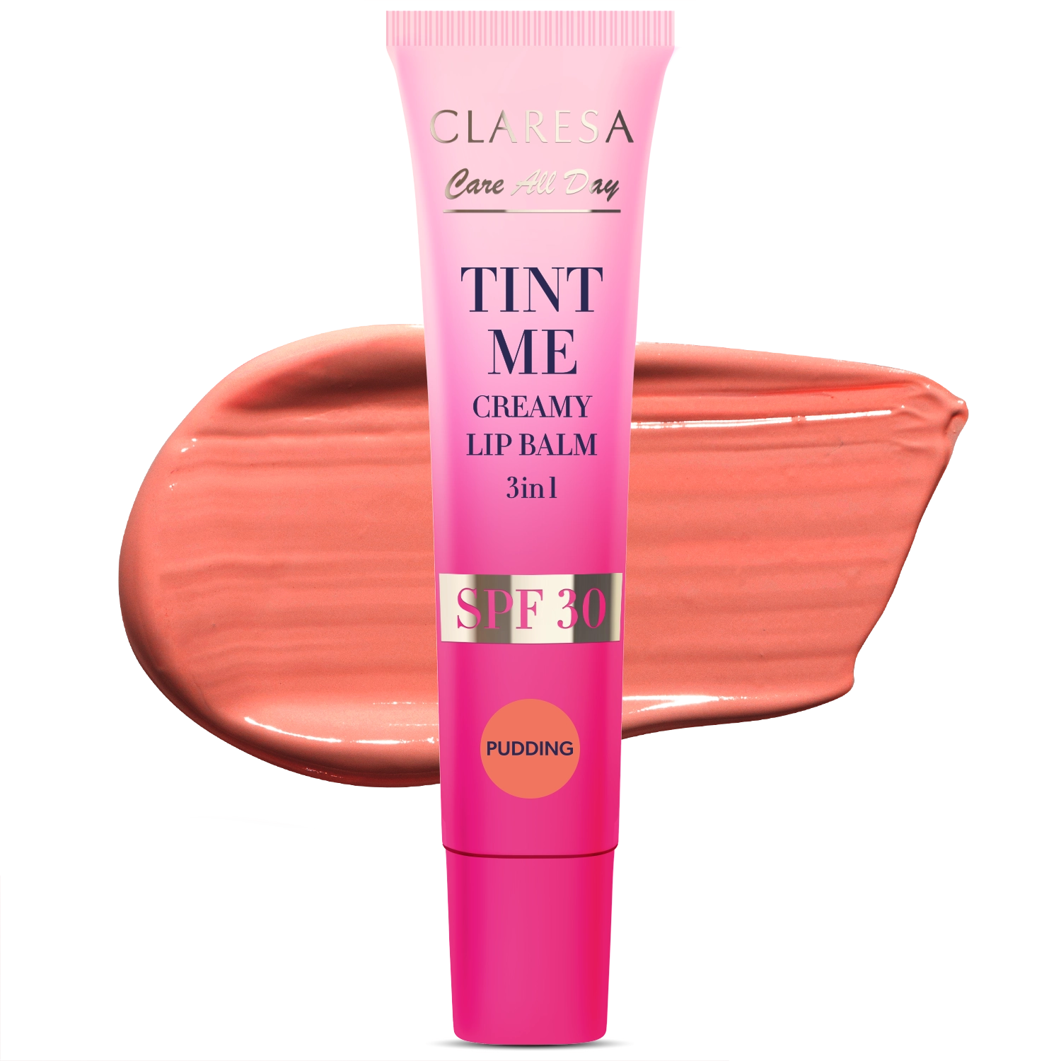 Claresa Tint Me Creamy Lip Balm 3In1 Spf 30 Koloryzujący Balsam Do Ust Z Filtrem Spf 30 Pudding, 12 Ml