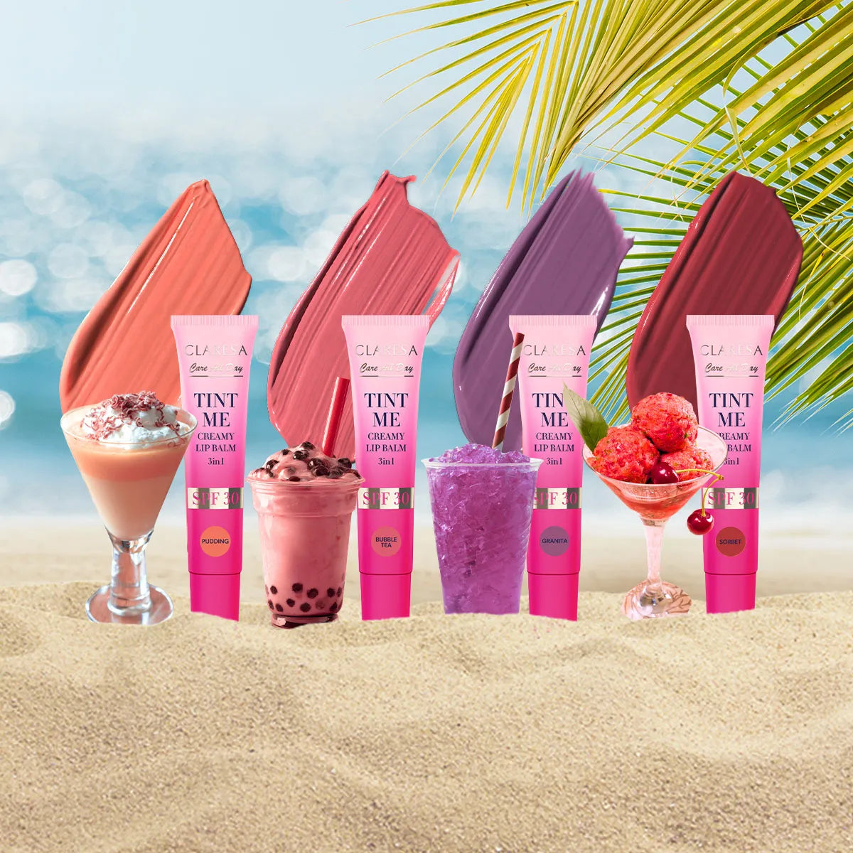Claresa Tint Me Creamy Lip Balm 3In1 Spf 30 Koloryzujący Balsam Do Ust Z Filtrem Spf 30 Bubbletea, 12 Ml