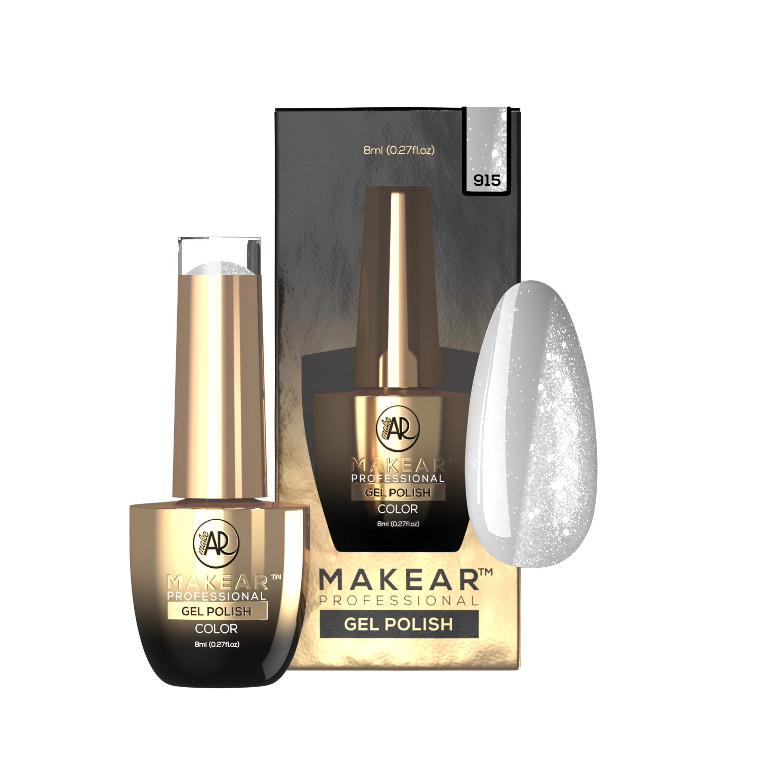 Makear Lakier Hybrydowy915 White Lady 8 ml