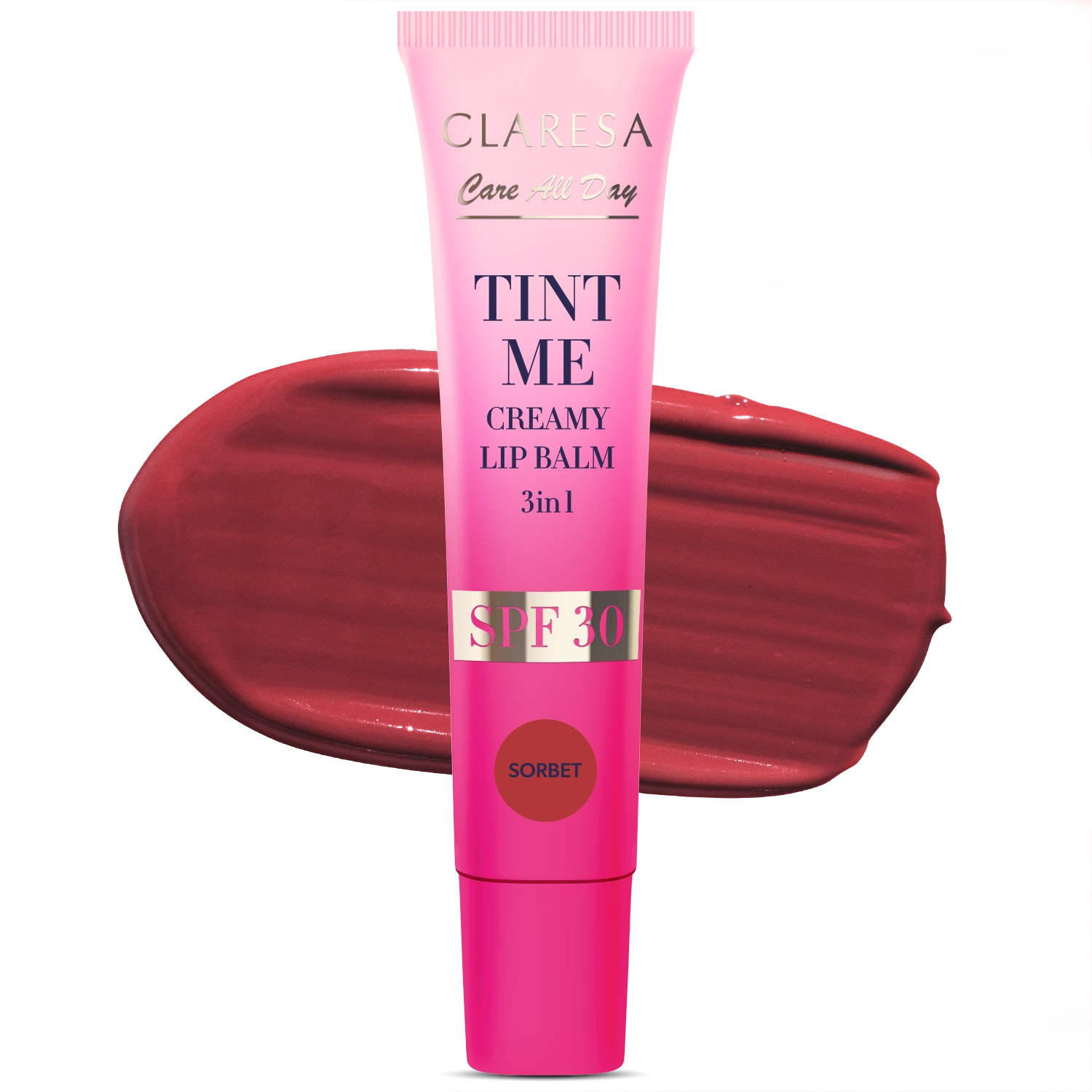 Claresa Tint Me Creamy Lip Balm 3In1 Spf 30 Koloryzujący Balsam Do Ust Z Filtrem Spf 30 Sorbet, 12 Ml