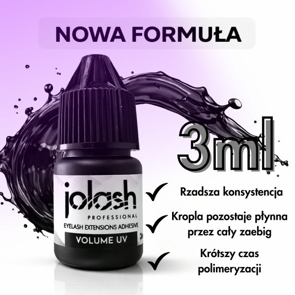 Jolash Jl Volume UV -  Klej Do Przedłużania Rzęs Metodą UV Nowa Rzadka Formuła 3ml