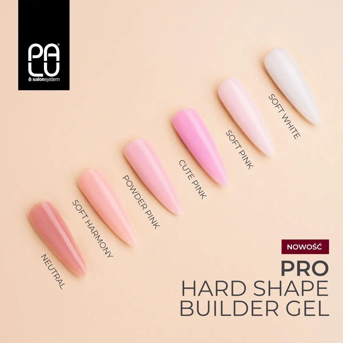 Palu Żel Budujący Pro Hard Shape Builder Gel Powder Pink 45g