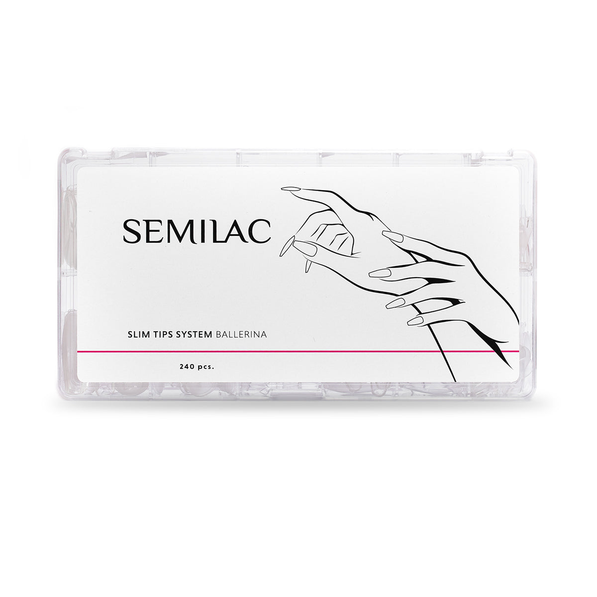 Semilac Slim Tips System Ballerina Tipsy Do Przedłużania Paznokci 240szt.