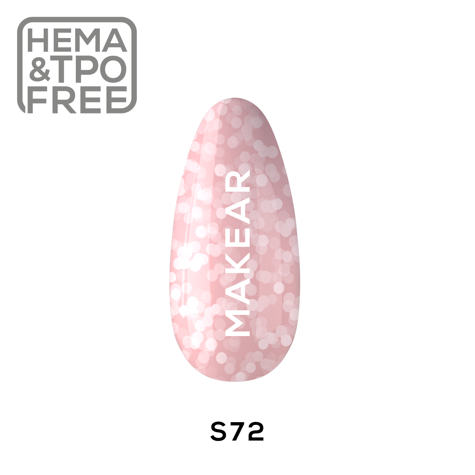 Makear Lakier Hybrydowy S72 Lovers Whisper 8Ml