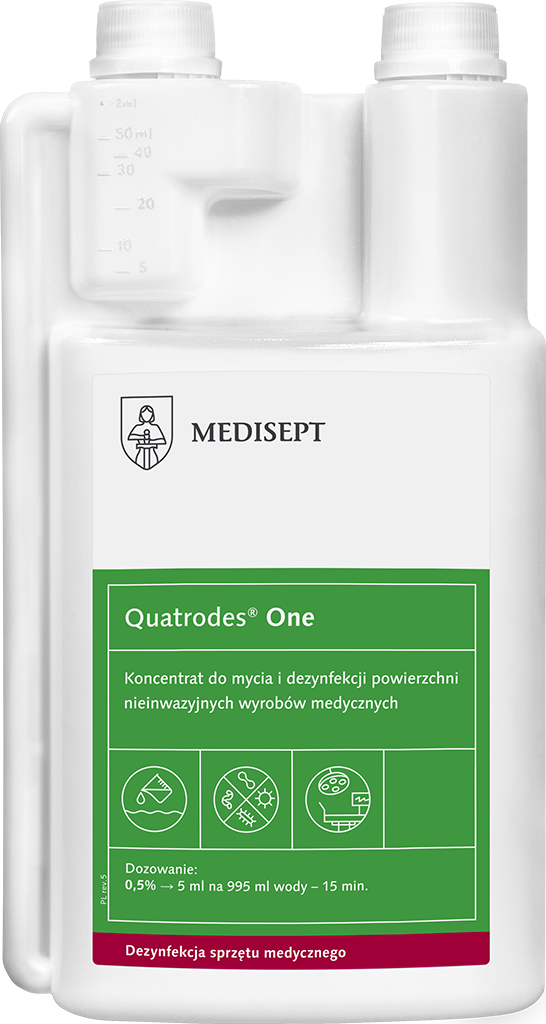 Medisept Quatrodes® One Koncentrat Do Mycia I Dezynfekcji Powierzchni Nieinwazyjnych Wyrobów Medycznych 1L