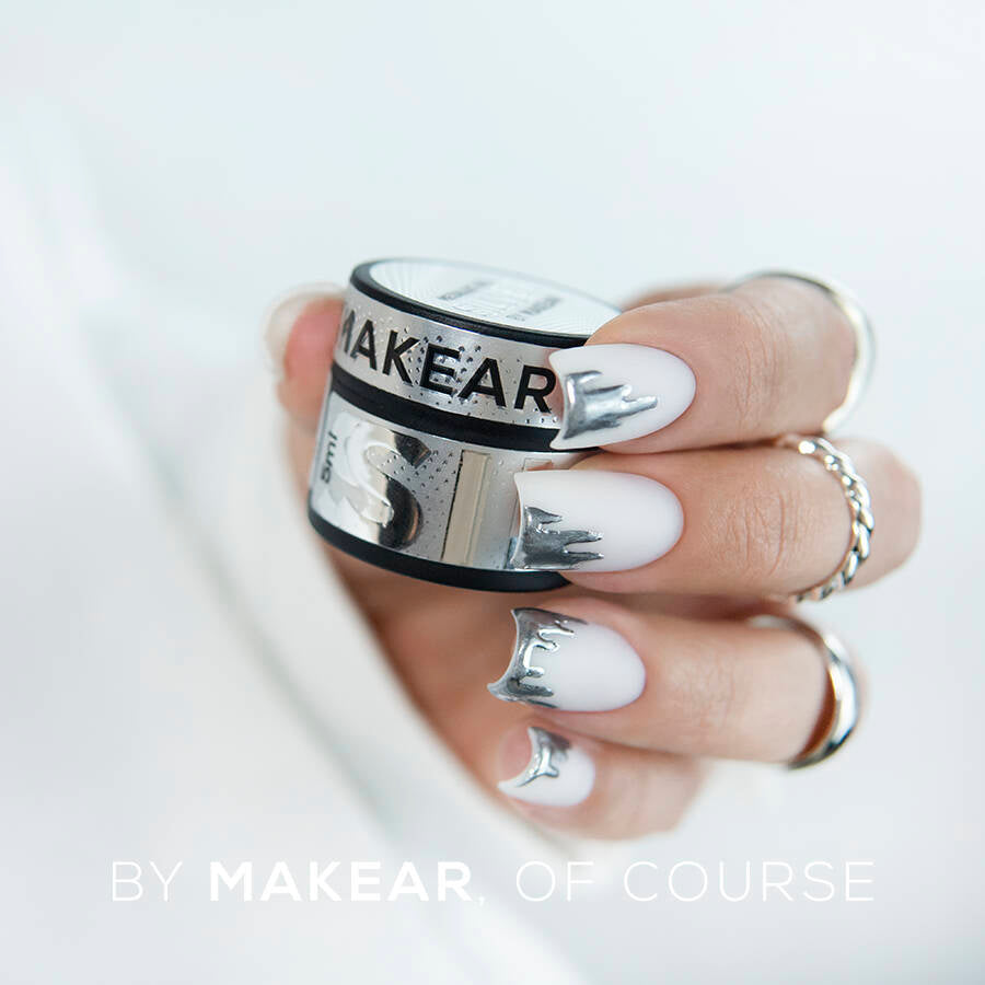 Makear Żel Do Zdobień Metallic Gel Silver 5ml