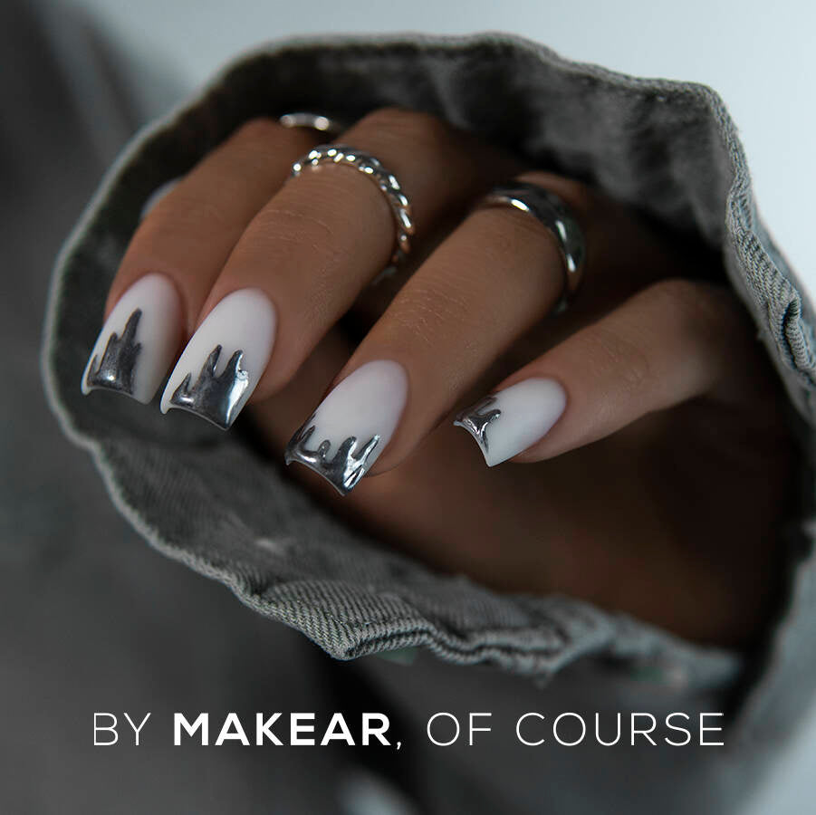 Makear Żel Do Zdobień Metallic Gel Silver 5ml