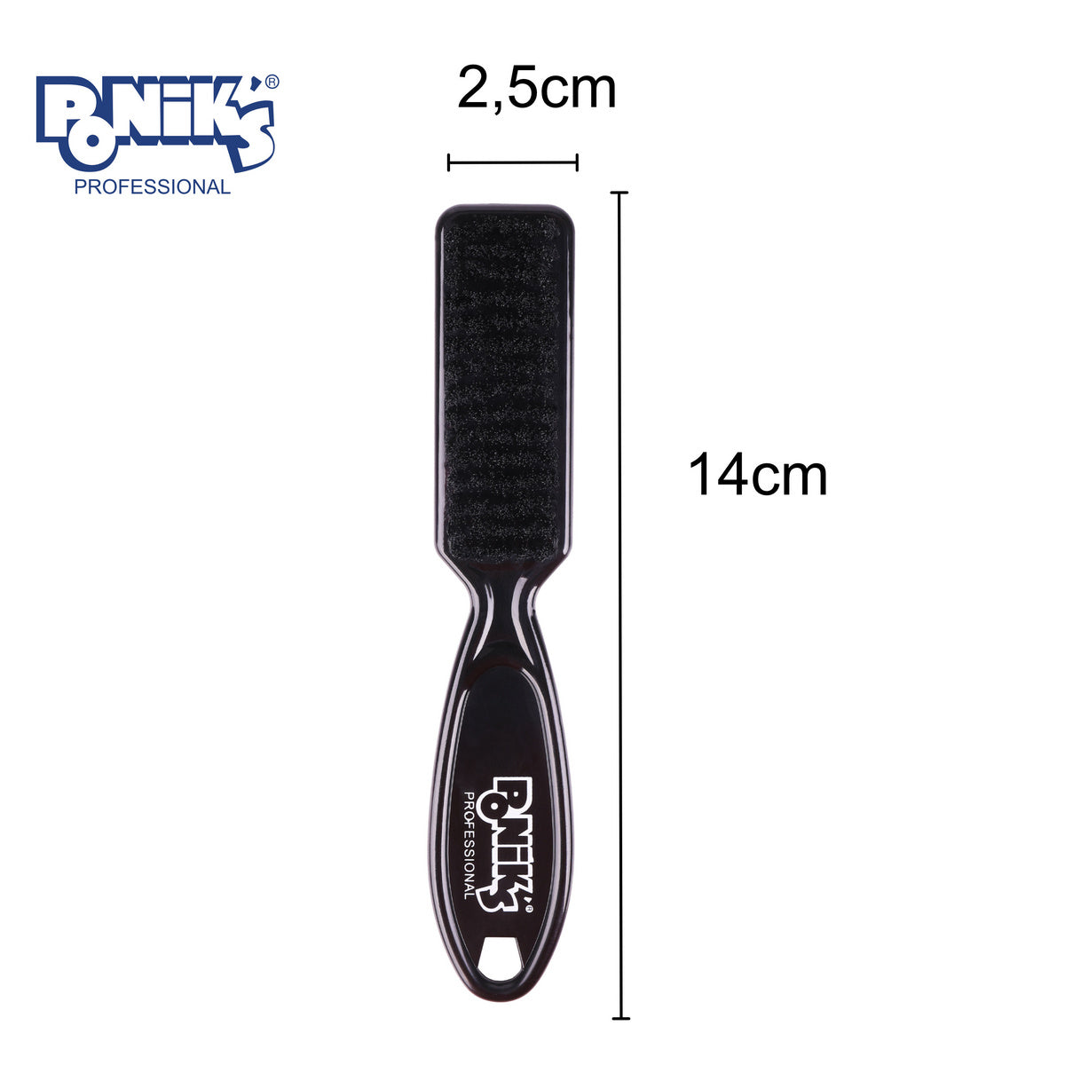 Ponik’s Fade Brush Szczotka Barberska Fryzjerska Karkówka Do Włosów Czarna