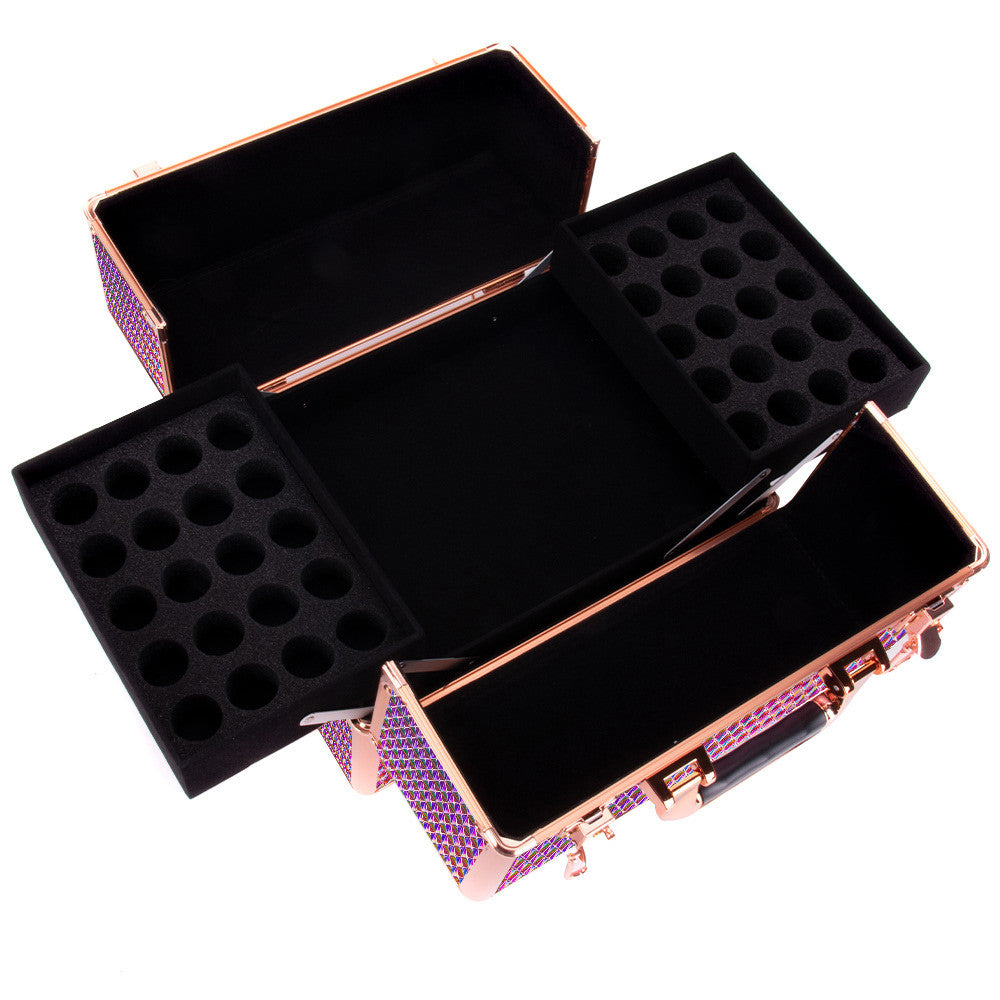 Kuferek Kosmetyczny XL Na Lampę 36W K105-9H Rose Golden