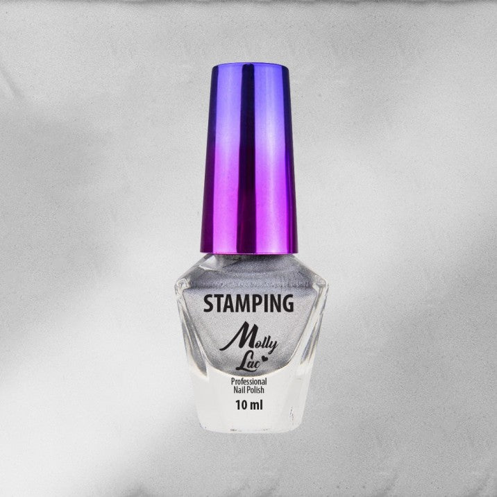 Lakier do Stempli Mollylac nr.3 Srebrny 10ml