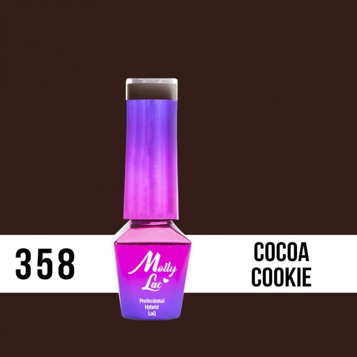 Lakier Hybrydowy MollyLac - Choco Dreams - Cocoa Cookie 5ml nr.358