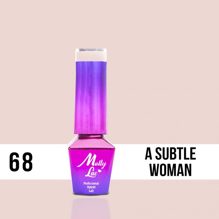 Lakier Hybrydowy MollyLac - Delicate Woman - A Subtle Woman 5ml nr.68