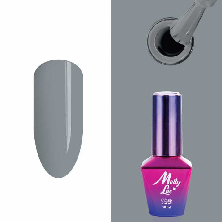 Lakier Hybrydowy MollyLac - Glamour Woman - Luxury Grey 10ml nr.6