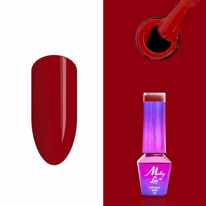Lakier Hybrydowy MollyLac - Glamour Woman - Red Lips 5ml nr.9