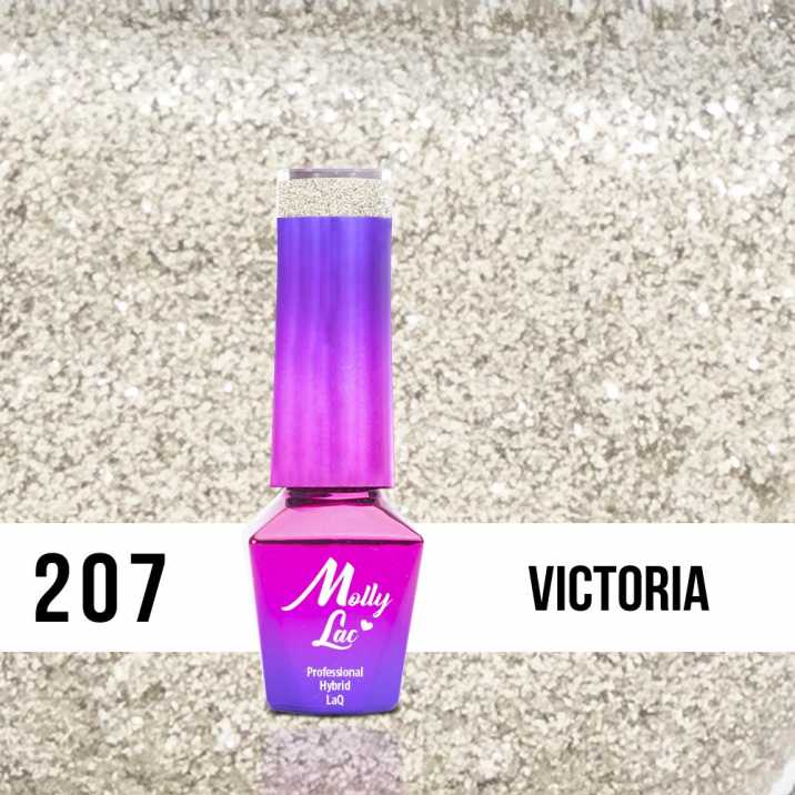 Lakier Hybrydowy MollyLac - Sensual - Victoria 5ml nr.207
