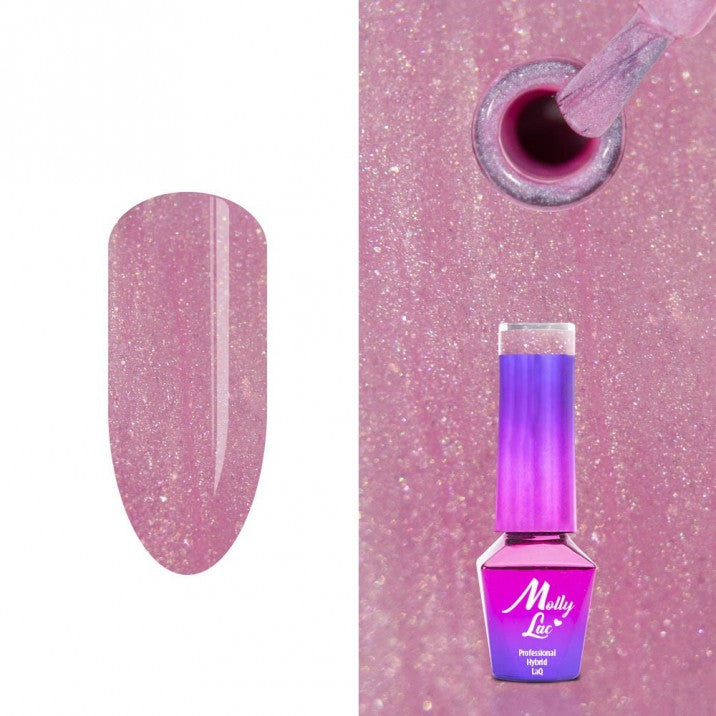 Lakier Hybrydowy MollyLac - Winter Crystalize - Petite Roses 5ml nr.222