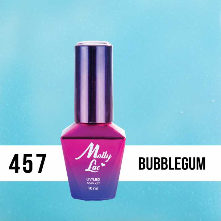 Lakier Hybrydowy MollyLac - BonBons - Bubblegum 10ml nr.457