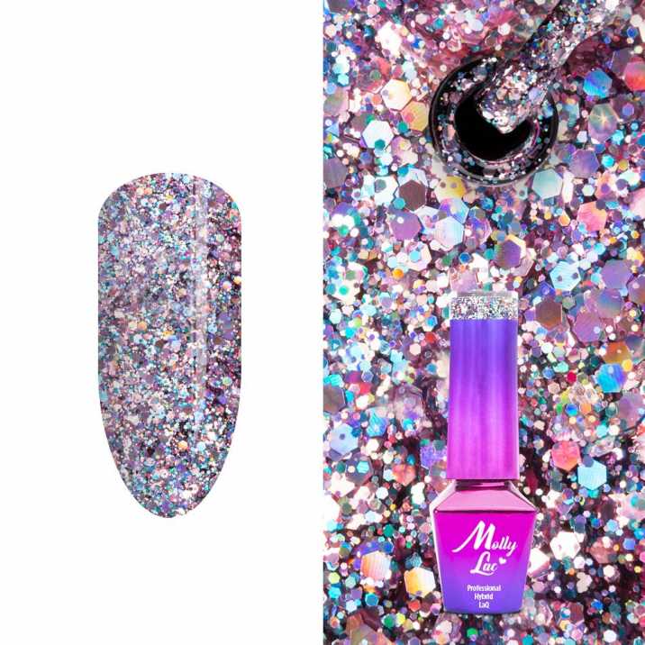 Lakier Hybrydowy MollyLac - Crushed Diamonds - Shameless 5ml nr.533