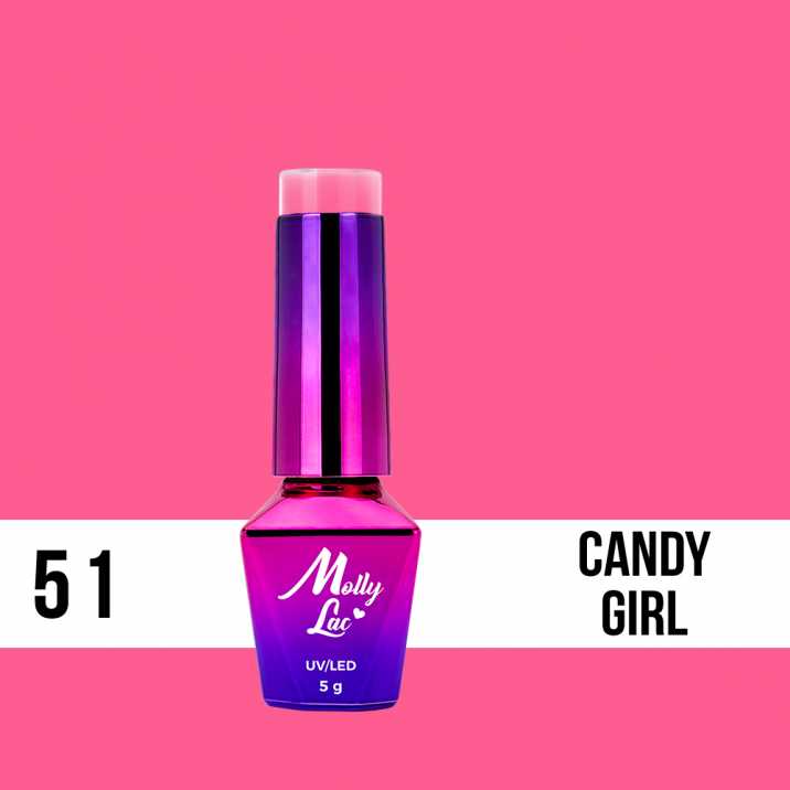 Lakier Hybrydowy MollyLac - Inspired By You - Candy Girl 5ml No. 51