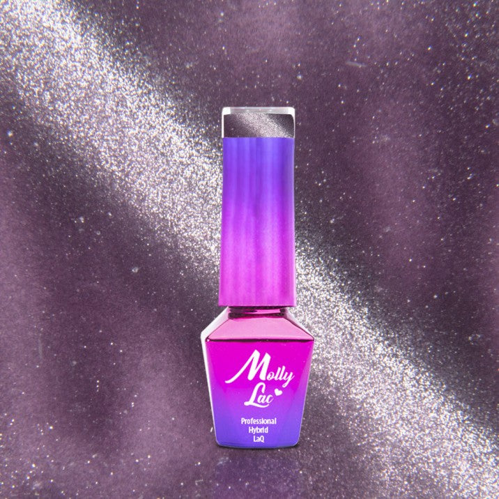 Lakier Hybrydowy MollyLac - Cat Eye Womanity - Steel 5ml nr.448
