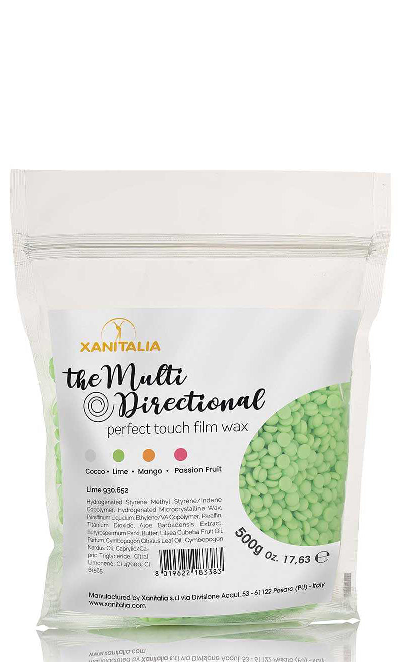 Premium Textile - Wosk Bezpaskowy do Depilacji w Perełkach Lime 500gr