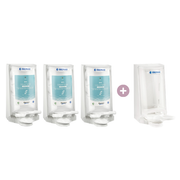 Medilab Zestaw Dozownik Sterisol Biały + 3x Liquid Soap