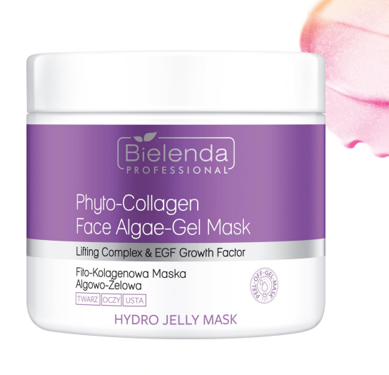 Bielenda Hydro Jelly Mask Ujędrniająca Maska Algowo-Żelowa Fito-Kolagen & Czynnik Wzrostu EGF, 190g