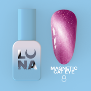 Lunamoon Lakier hybrydowy Color Magnetic Cat Eye Nr 8 kocie oko 8 ml