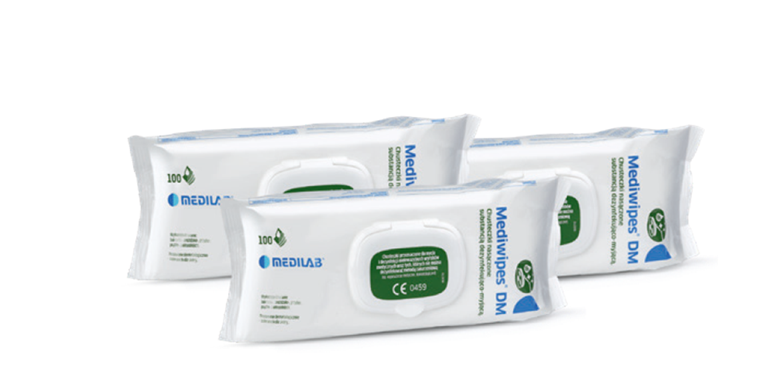 Mediwipes Chusteczki do Dezynfekcji Flow Pack Duże Opakowanie 100szt Pakiet 3 Sztuki