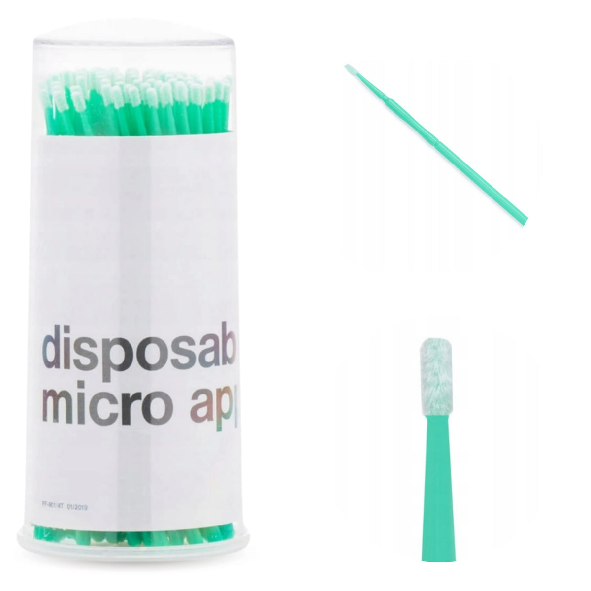 Cosmetico Mikroszczoteczki do rzęs zielone 2 mm 100 szt.