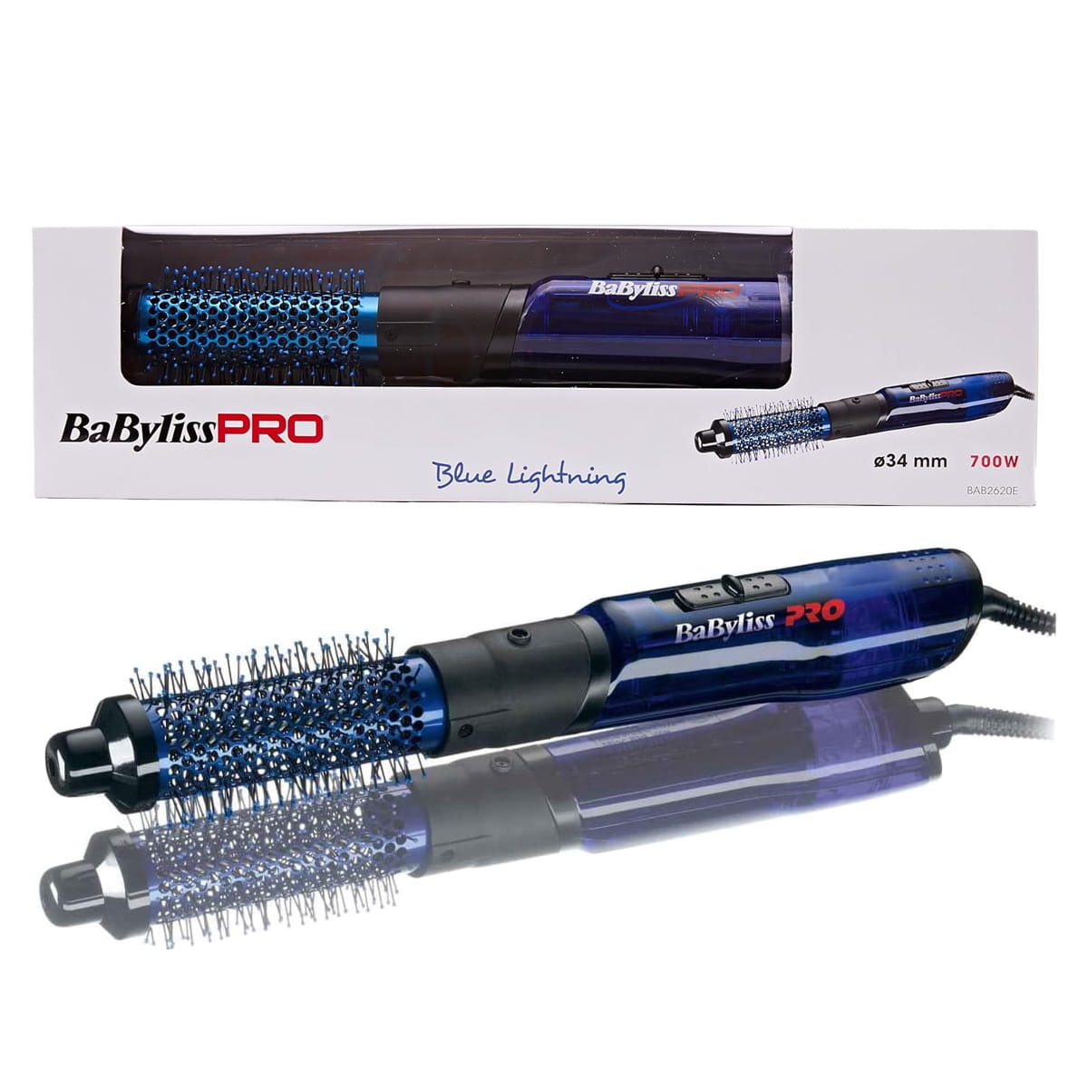 Babyliss PRO Suszarko-Lokówka Blue Lightning 34mm