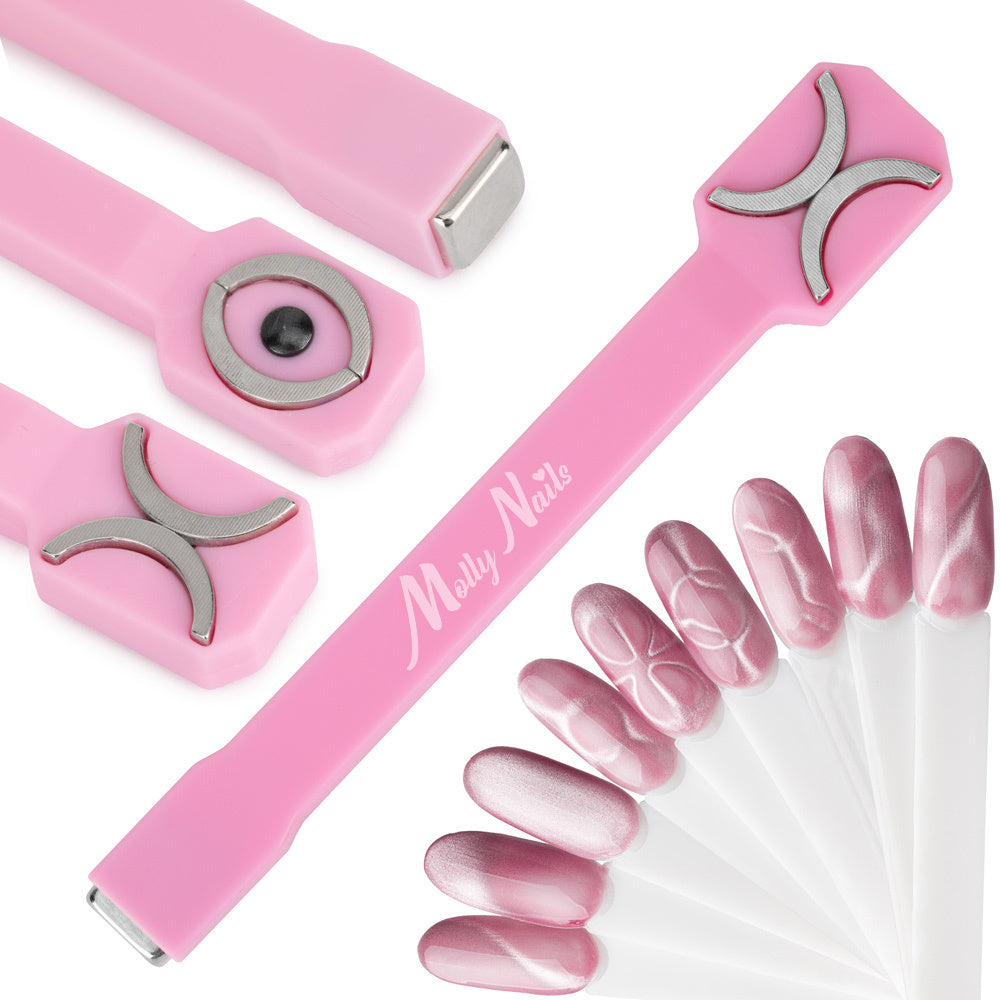 Molly Nails Magnetyzer Dwustronny Do Kociego Oka Cat Eye Różowy