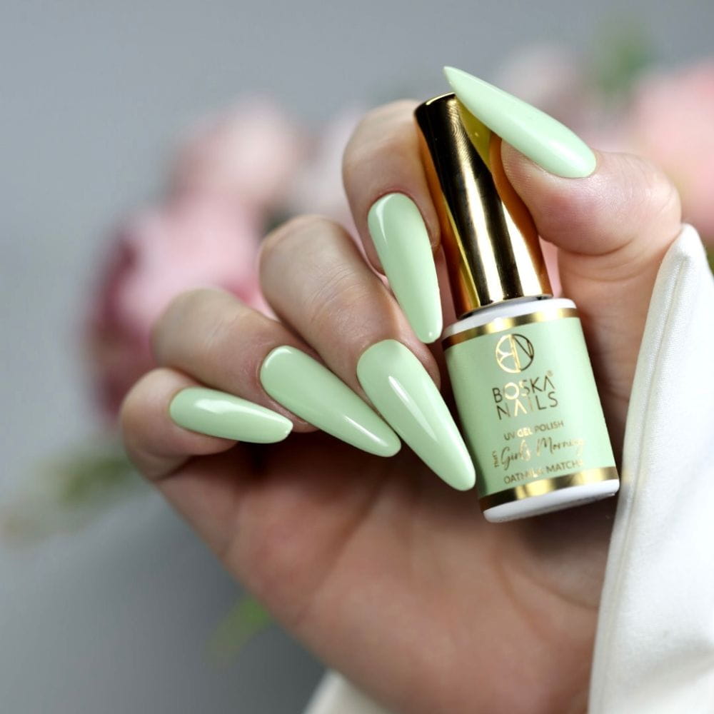 Boska Nails Lakier Hybrydowy That's Girl's Morning Oatmilk Matcha No 565 6ml