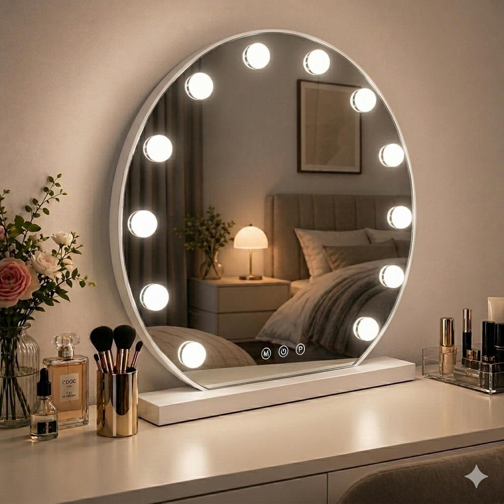 Lustro podświetlane LED HOLLYWOOD śr 50cm WA-60-Z