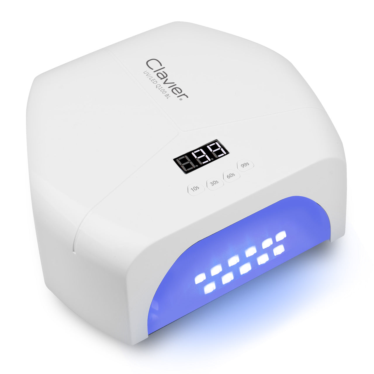 Clavier Lampa Do Paznokci UV/LED Q100 BL 48W, Biała, 57x LED, Lustrzane Dno