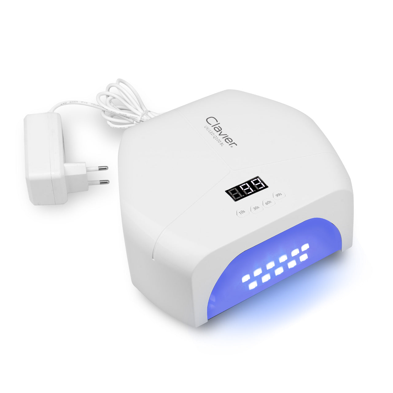 Clavier Lampa Do Paznokci UV/LED Q100 BL 48W, Biała, 57x LED, Lustrzane Dno
