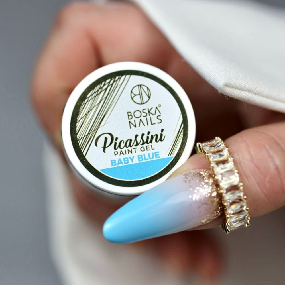 Boska Nails Żel Do Zdobień Picassini Paint Gel Baby Blue Niebieski 5ml