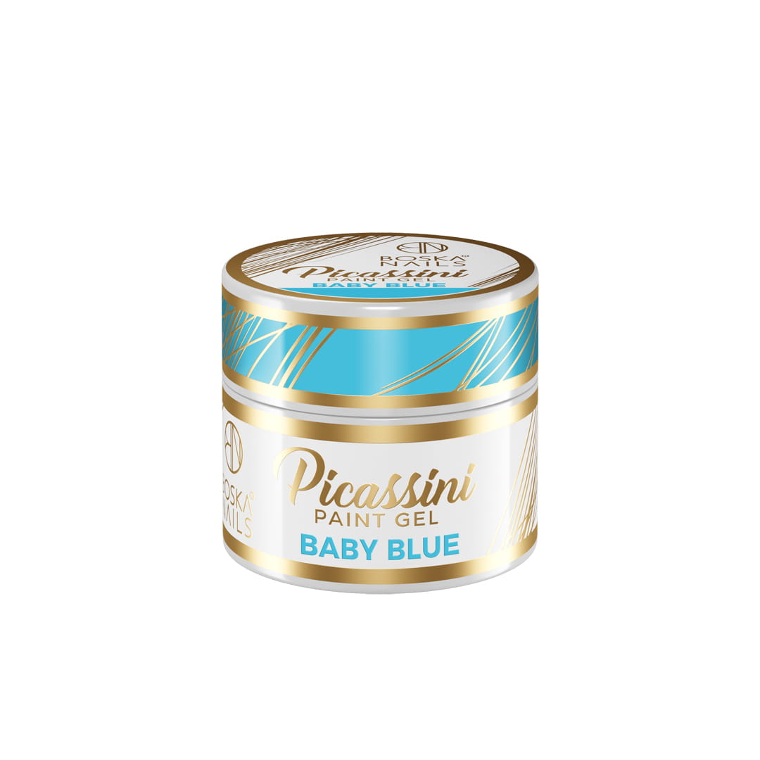 Boska Nails Żel Do Zdobień Picassini Paint Gel Baby Blue Niebieski 5ml