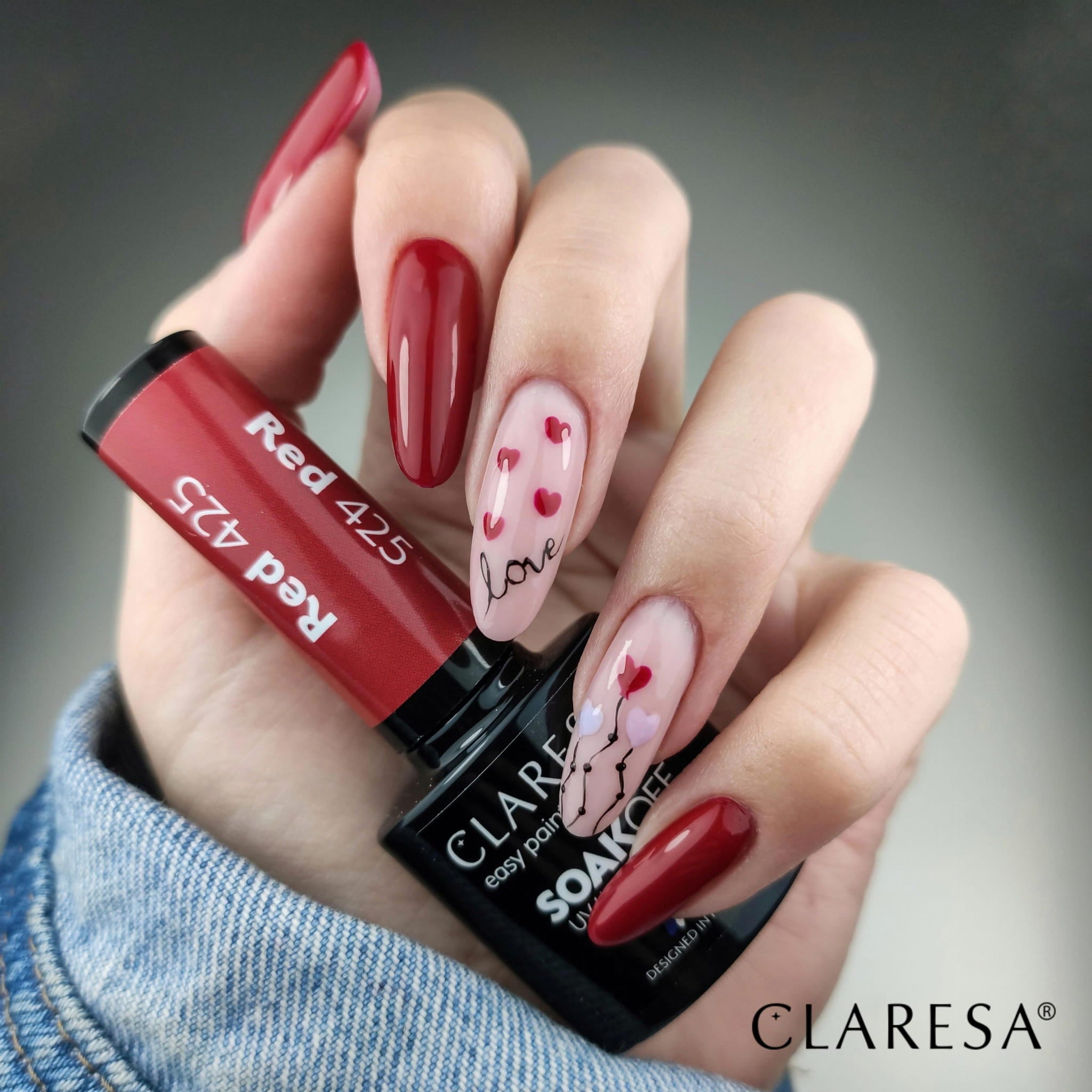 Claresa - Lakier hybrydowy RED 425 -5g