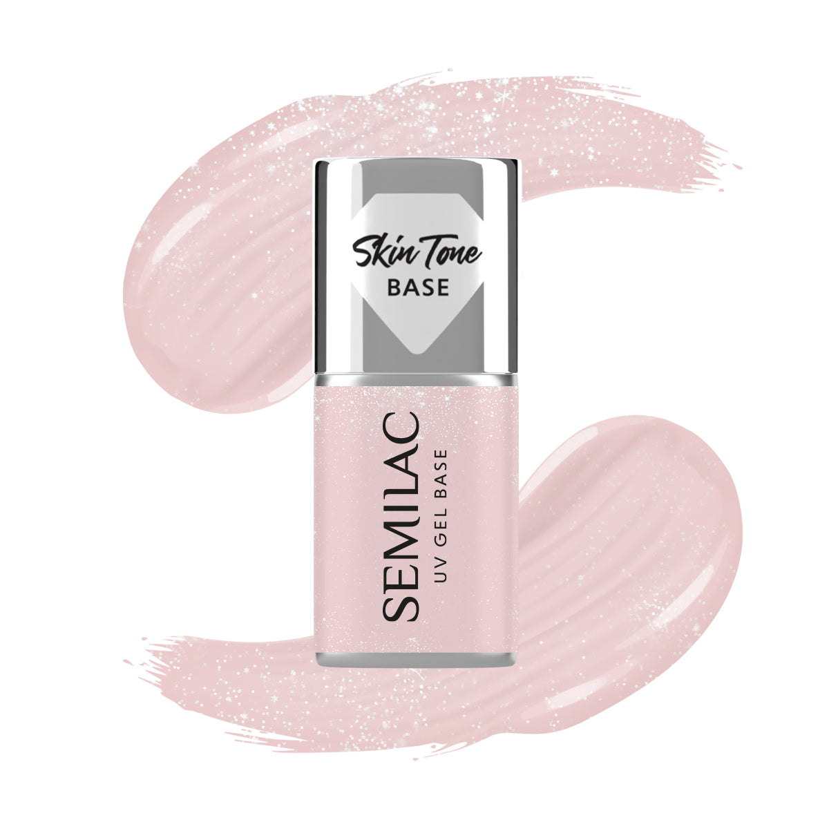 Semilac Baza Do Lakierów Hybrydowych Skin Tone Cover Base Glitter Beige 7 ml