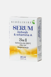 Bioelixire Serum Silikonowe Jedwab + Witamina A + Koenzym Q10 + Filtr UV 20 ml