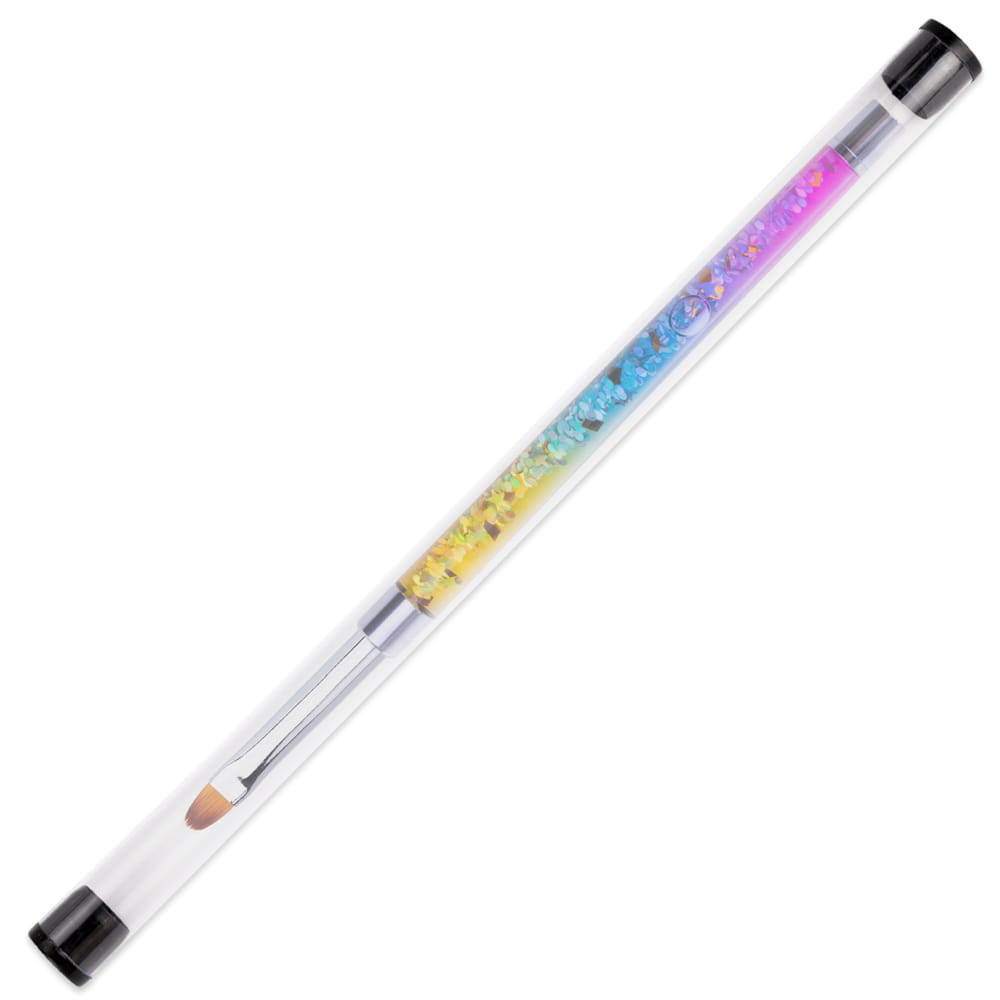 Pędzelek do żelu Pro Gel Rainbow Owalny No Name Nr 6