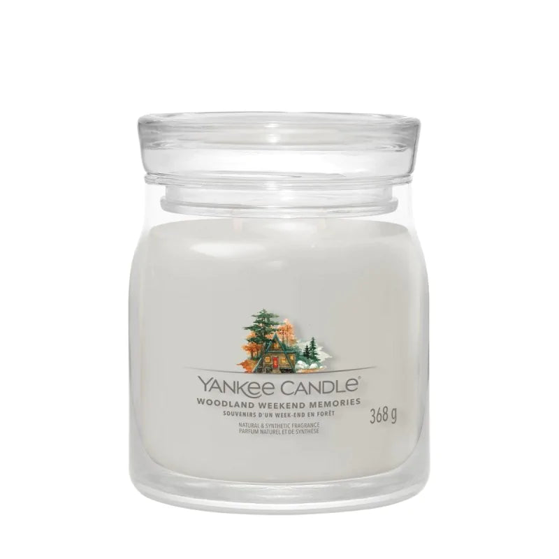 Yankee Candle Świeca Zapachowa Słoik Średni Woodland Weekend Memories