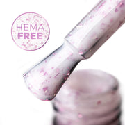 Mollylac Mleczna Baza Kauczukowa Z Fioletowo Metalicznymi Płatkami Flakes Rubber Base Milk&Purple Hema Free Tpo Free 10g