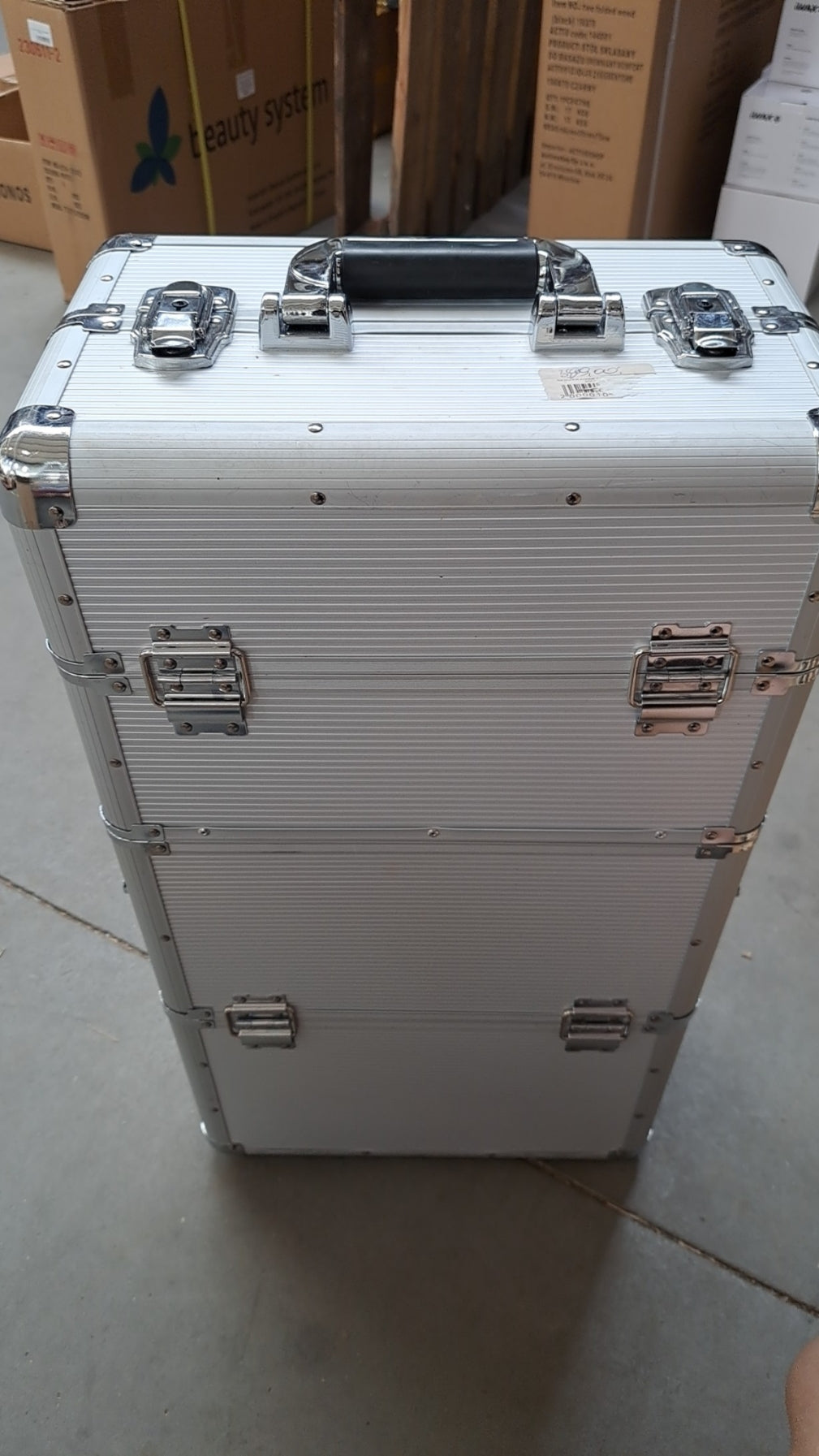 Kuferek Kosmetyczny Trolley TC009 Silver Strip Outlet