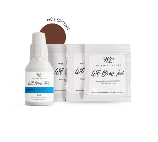 Wonder Brow Farbka Tint - Hot Brown Zestaw 3 Saszetek